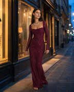 Lana | Square-Neck Lace Bodycon Dress
