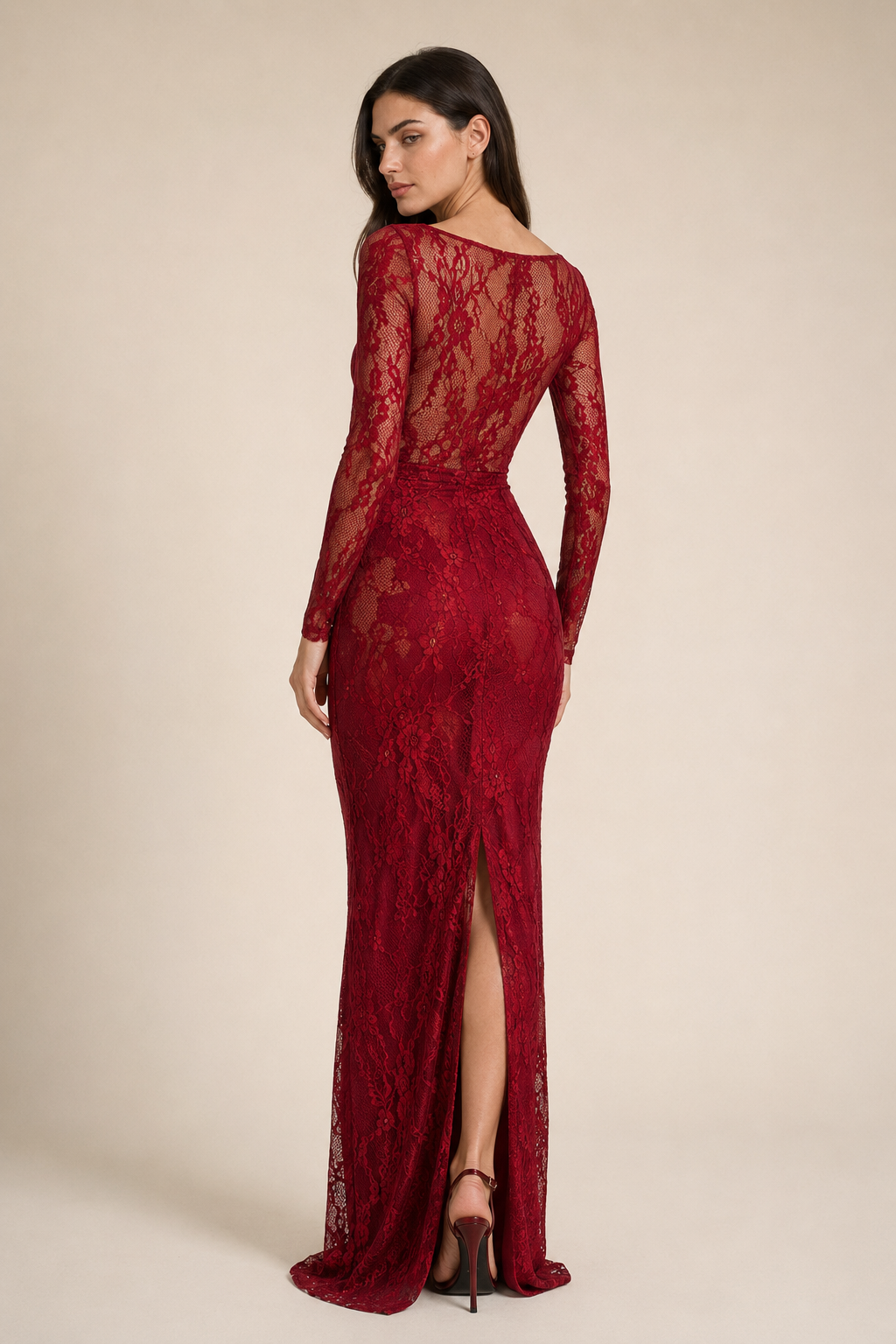 Lana | Square-Neck Lace Bodycon Dress