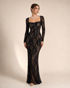 Lana | Square-Neck Lace Bodycon Dress