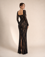Lana | Square-Neck Lace Bodycon Dress 2