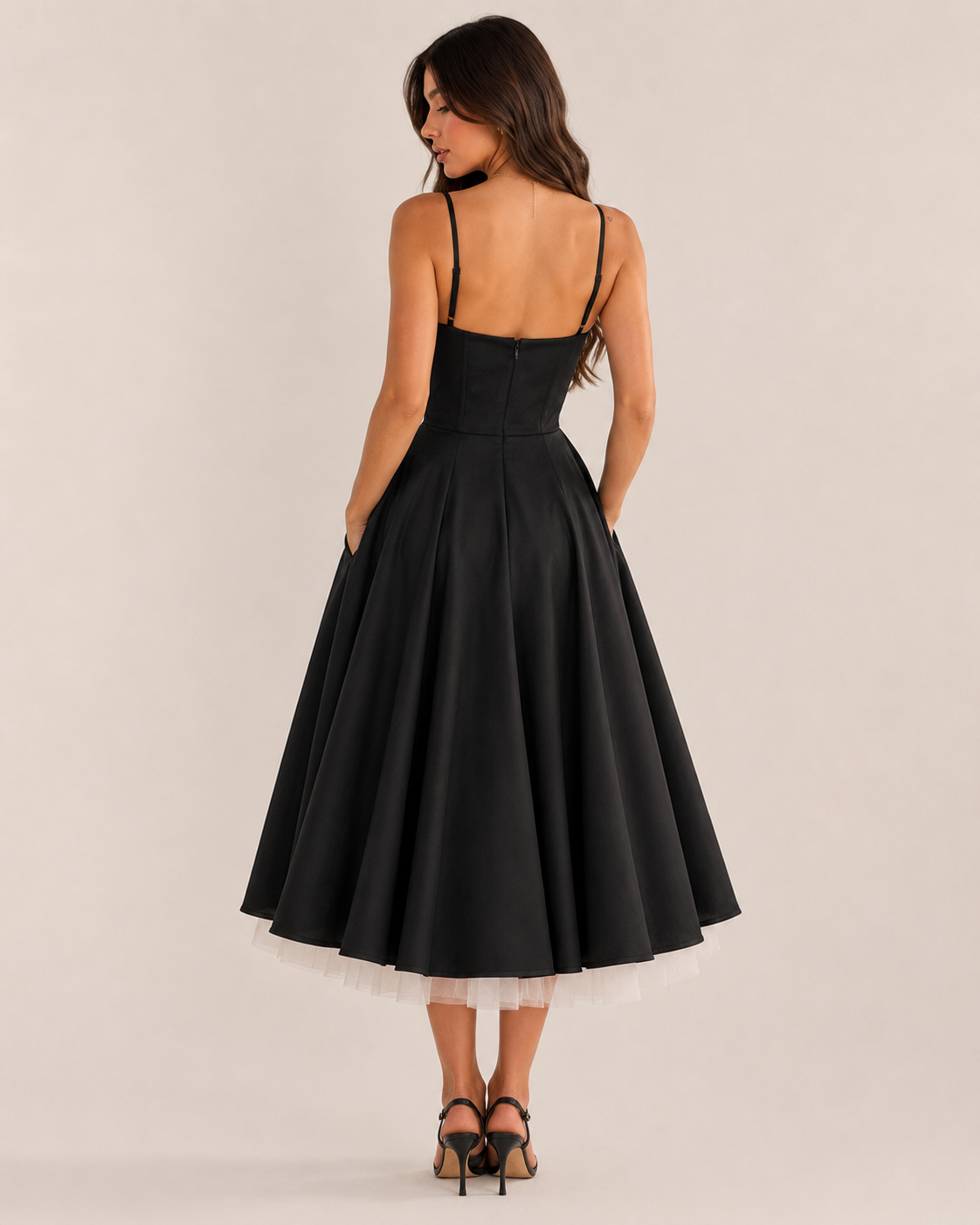 Skye | Double-Layer Mesh Slip Dress