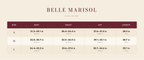 Cleo size guide – Belle Marisol