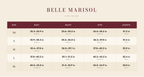 Cora size guide – Belle Marisol