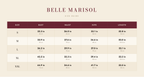 Lana size guide – Belle Marisol