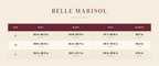 Naomi size guide – Belle Marisol