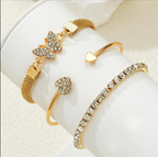 Butterfly Crystal Bracelet Set – Belle Marisol, view 3