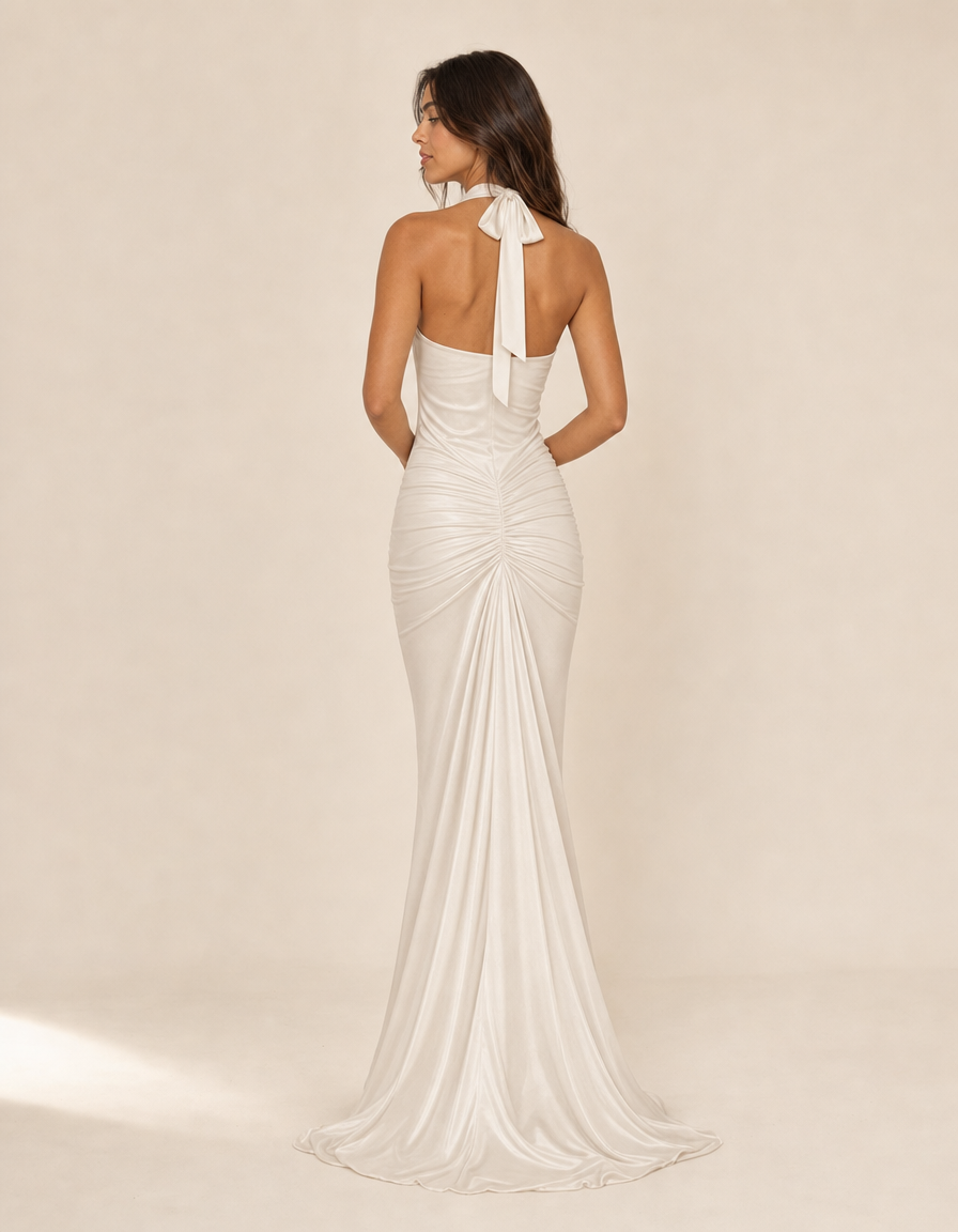 Reign | Ruched Satin Mermaid Gown